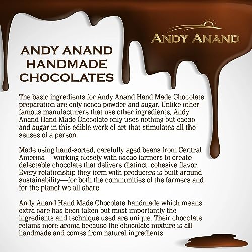 Andy Anand Premium California Ginger Dark Chocolate – 1 lb of Pure Delight, Vegan & Made with 60% Chocolate (Cocoa Butter)
