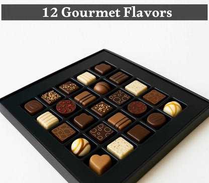 Gourmet Bonbon Assortment ~ 25 Pc. Chocolate Truffle Gift Box ~ by Andy Anand