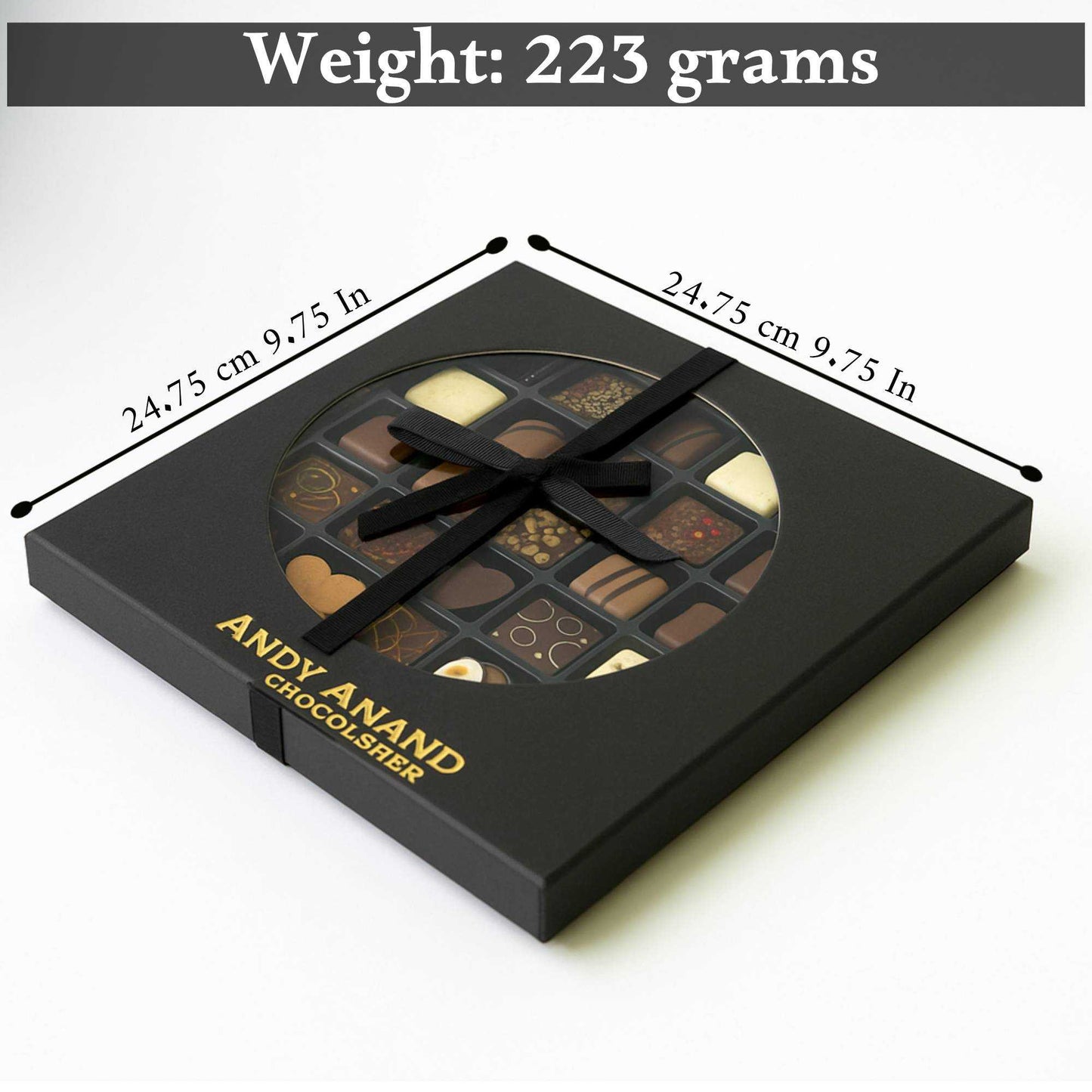 Gourmet Bonbon Assortment ~ 25 Pc. Chocolate Truffle Gift Box ~ by Andy Anand