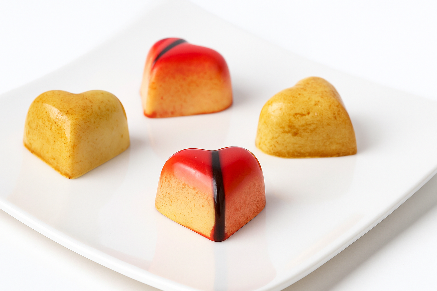 Artisan Hearts ~ 24 Pc. Solid White Chocolate Hearts Gift Box ~ by Andy Anand