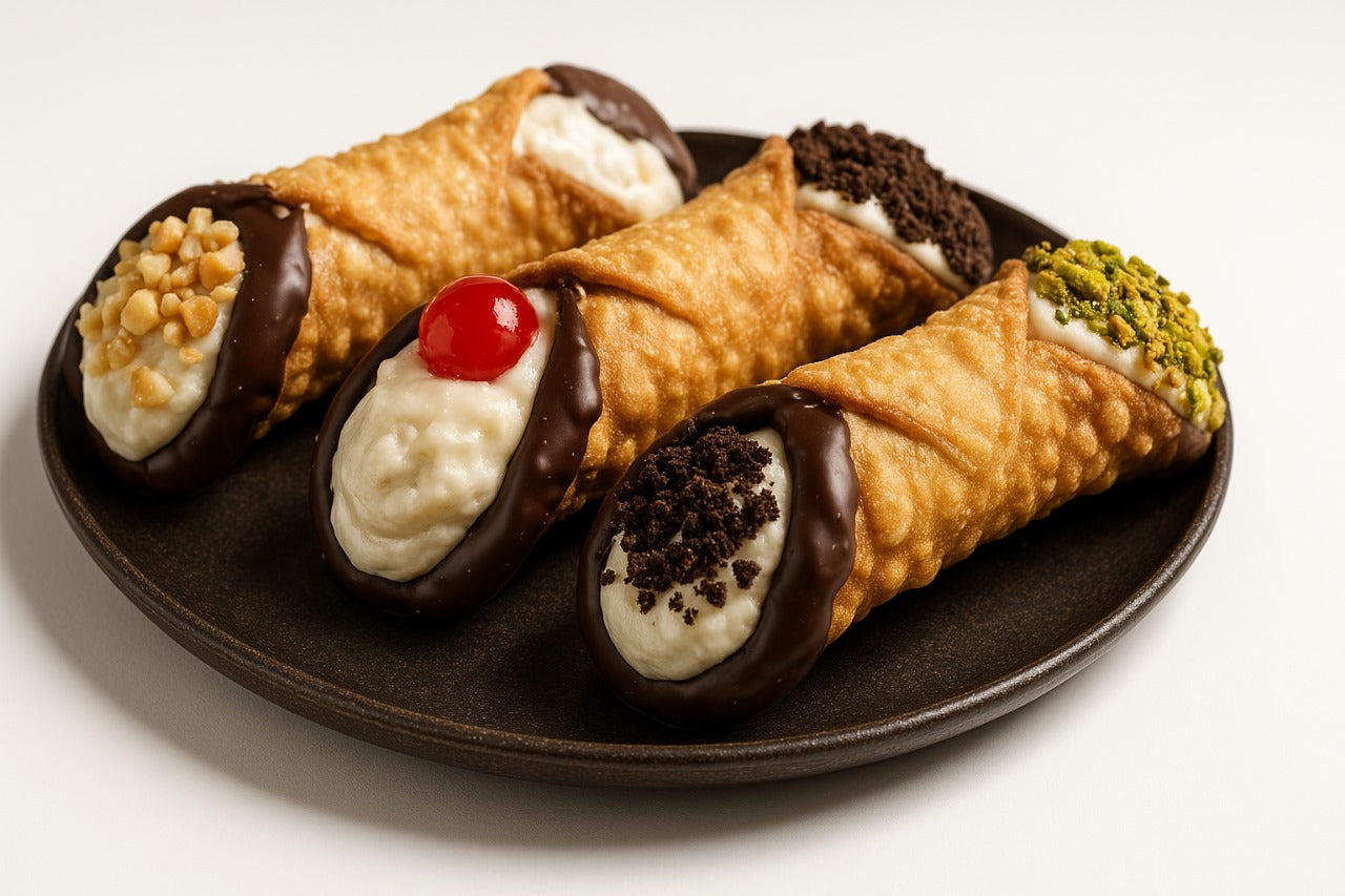 Andy Anand Chocolate Cannoli Italian Sicilian Creamy Dessert 4 Flavors (8 Pcs)