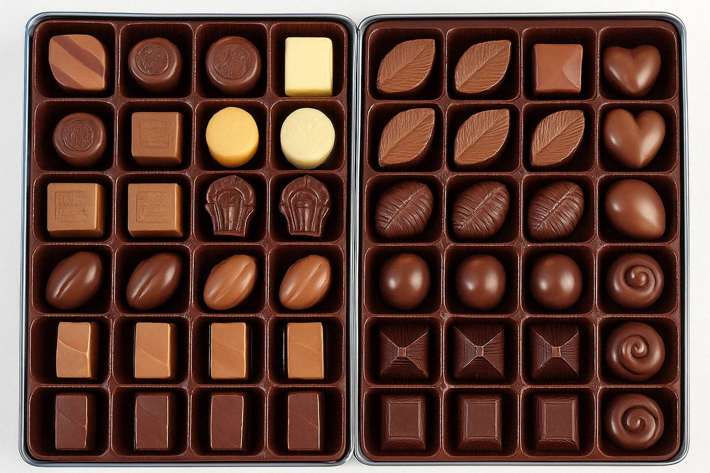 Sugar Free Praline Collection ~ 48 Pc. Chocolate Truffle Gift Box ~ by Andy Anand