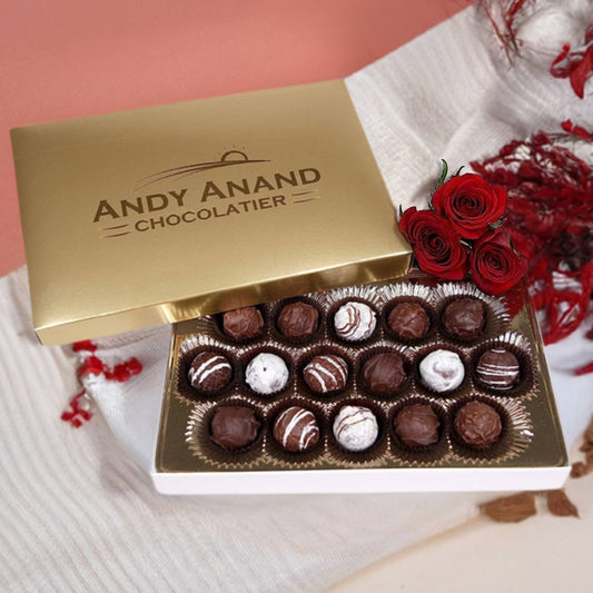 Luxe Liquor Collection ~ 16 Pc. Chocolate Truffle Gift Box ~ by Andy Anand