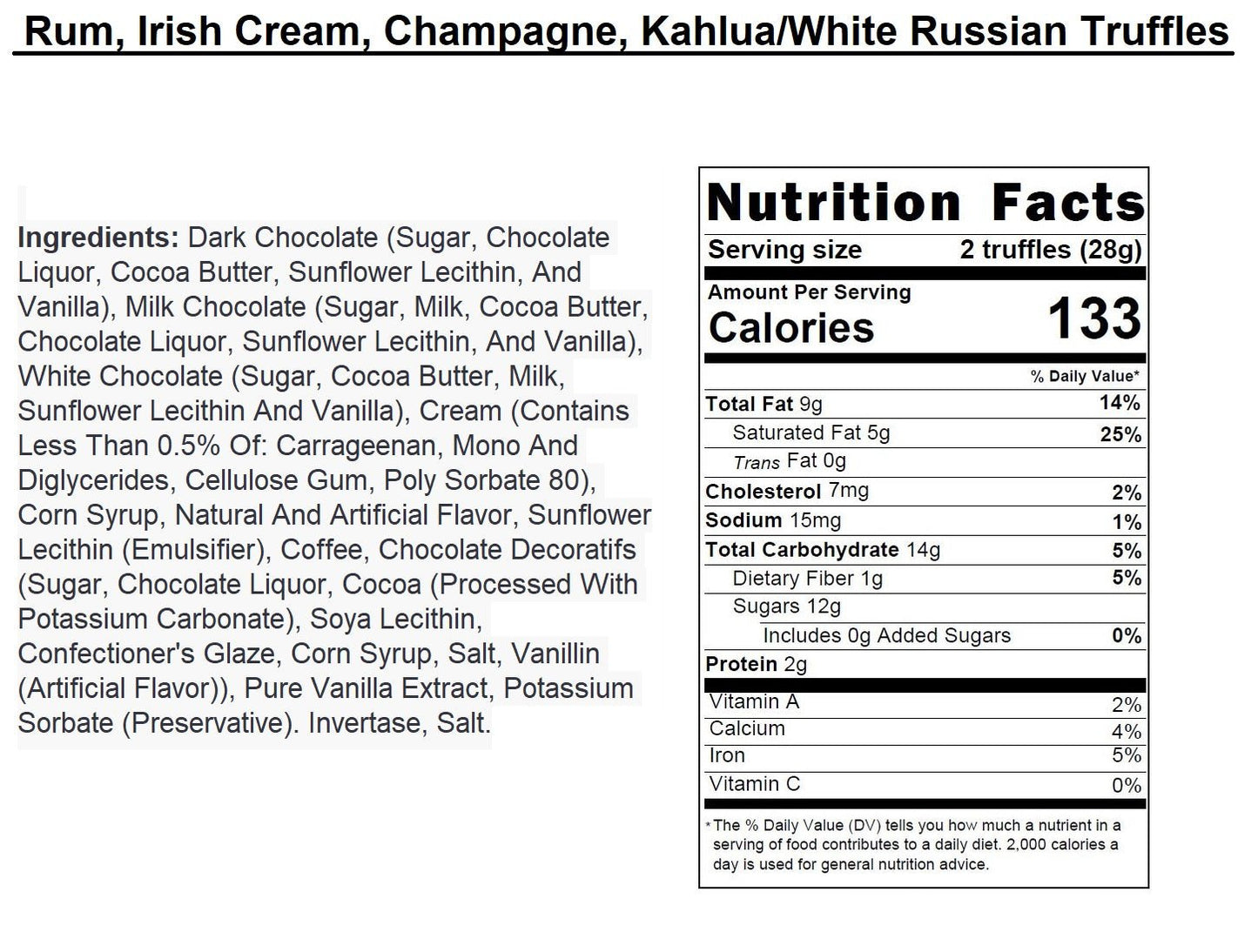 Luxe Liquor Collection ~ 24 Pc. Chocolate Truffle Gift Box ~ by Andy Anand