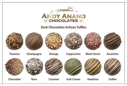 Artisan Truffle Collection ~ 24 Pc. Dark Chocolate Truffle Gift Box ~ by Andy Anand