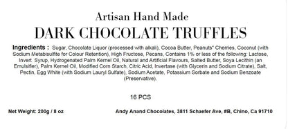 Artisan Truffle Collection ~ 24 Pc. Dark Chocolate Truffle Gift Box ~ by Andy Anand
