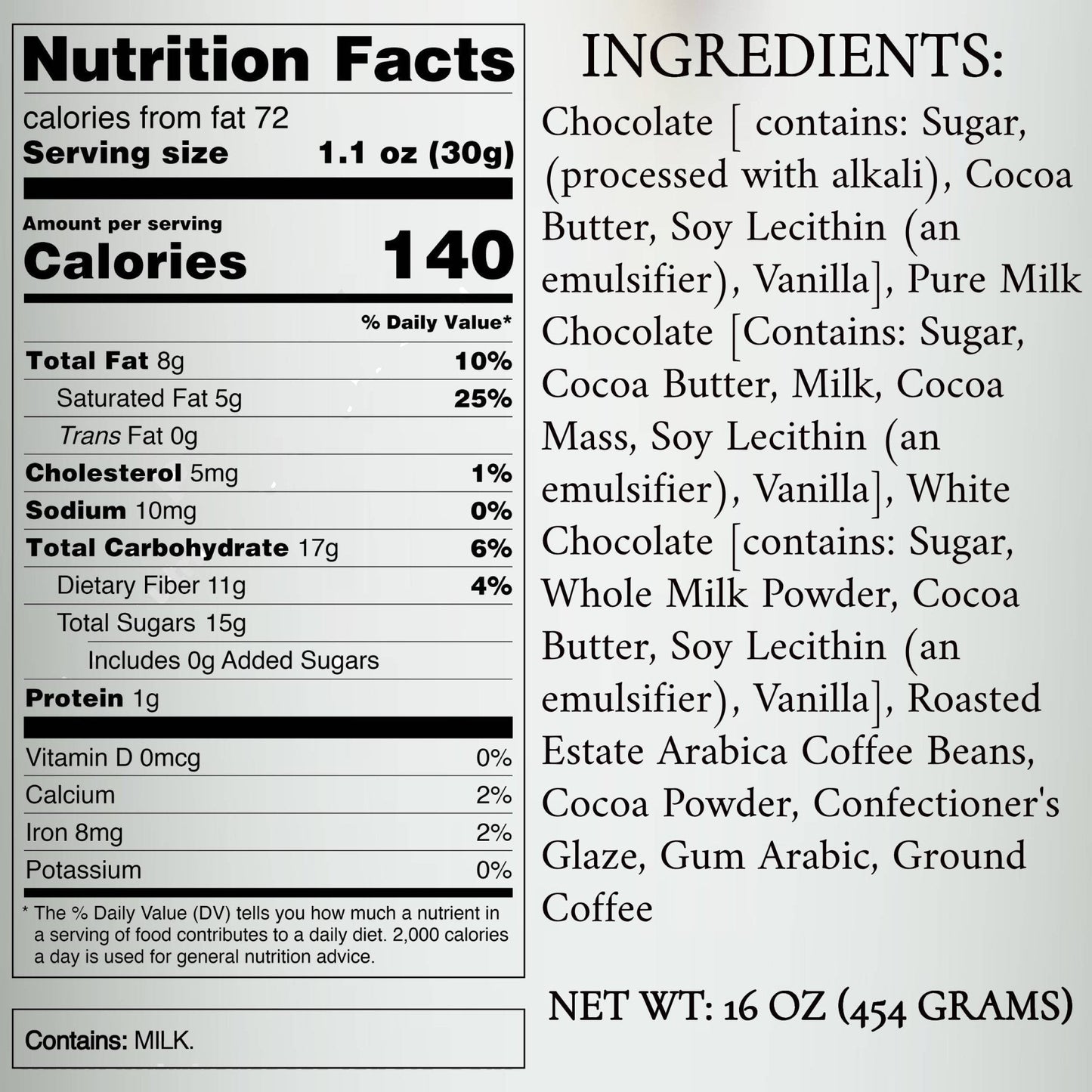 Chocolate Covered Espresso Beans ~ 1 lb. Gift Box of 5 Assorted Flavors ~ by Andy Anand