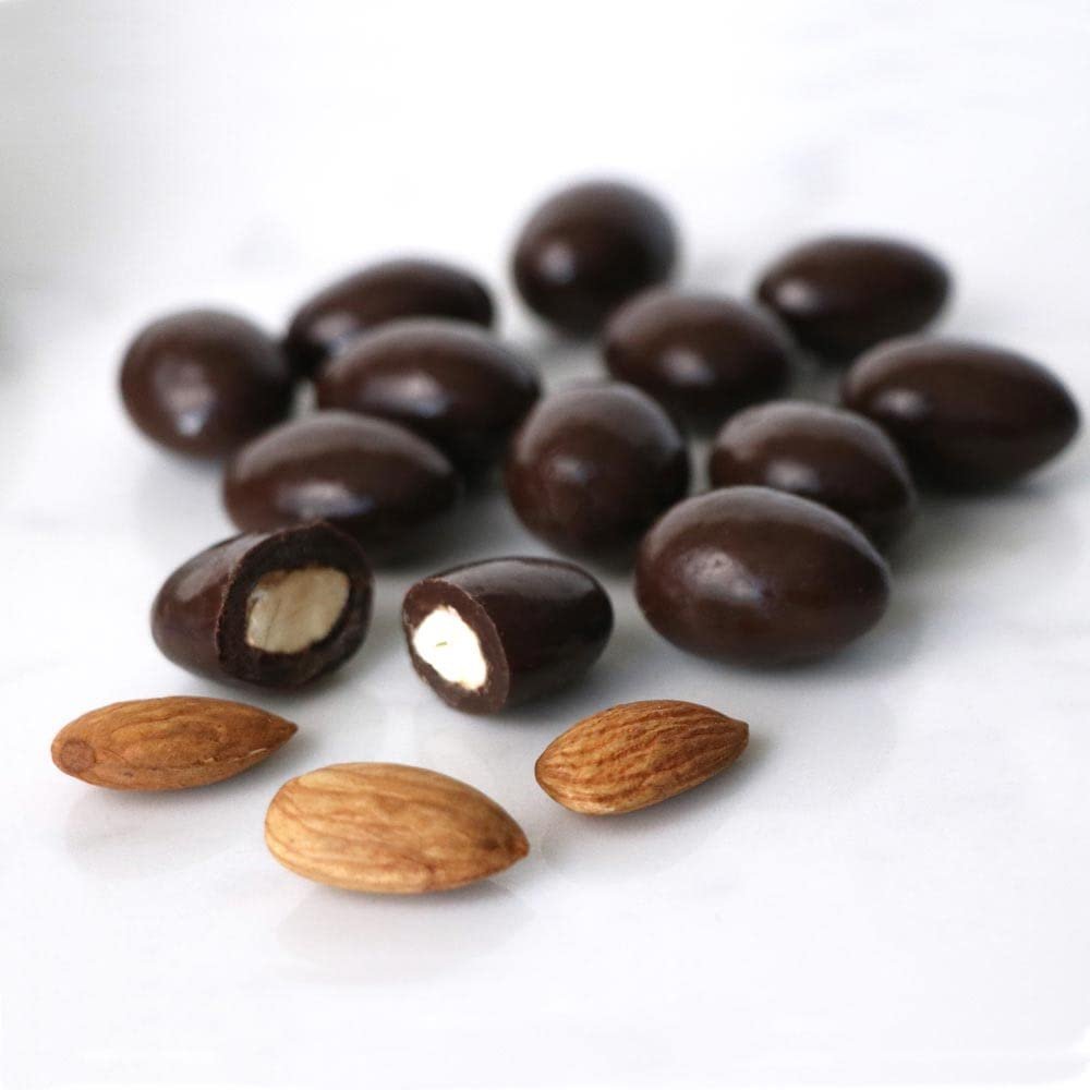 Sugar Free Dark Chocolate Covered Almonds ~ 1 lb. Gift Box ~ by Andy Anand