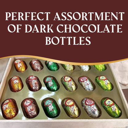 Andy Anand Liquor Filled Chocolate Bottles – Vegan Dark Chocolate ,Beer Flavor, 18 Pcs, Made with 60% Chocolate (Cocoa Butter)