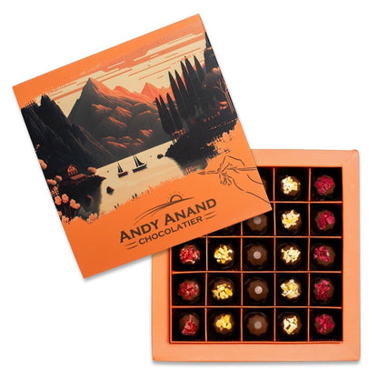 Popular Flavors Collection ~ 25 Pc. Chocolate Truffle Gift Box ~ by Andy Anand