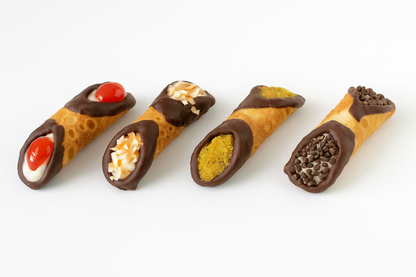 Andy Anand Chocolate Cannoli Italian Sicilian Creamy Dessert 4 Flavors (8 Pcs)